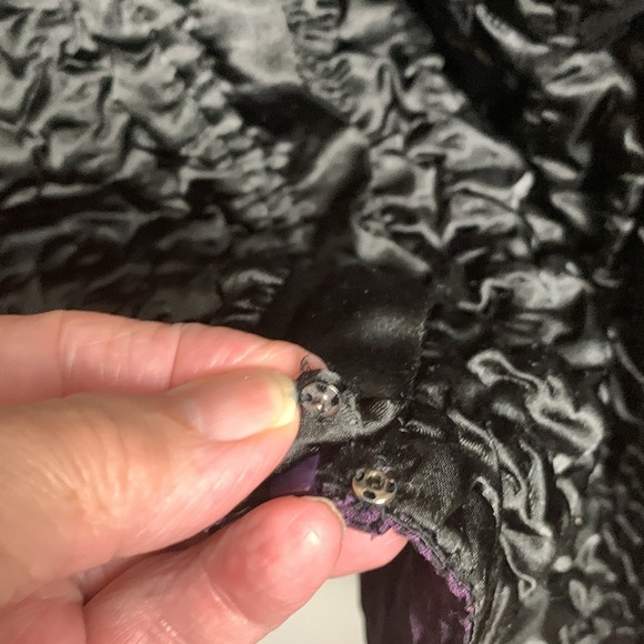 Vintage Reversible Black & Purple Midweight Jacket, Light & Airy,  Pockets - Picture 7 of 9